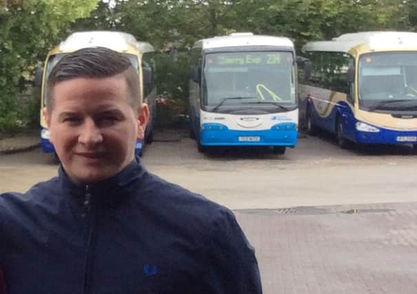 Sinn Fein Councillor Colly Kelly pictured at the bus depot.