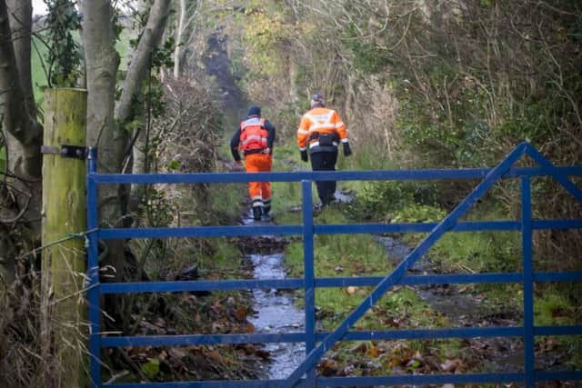 Community Rescue Service personnel conducting a previous search for missing Derry man John Concannon between Muff and Bridgend.  DER4615MC042