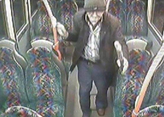 John Concannon captured on CCTV on the bus on the day he disappeared.