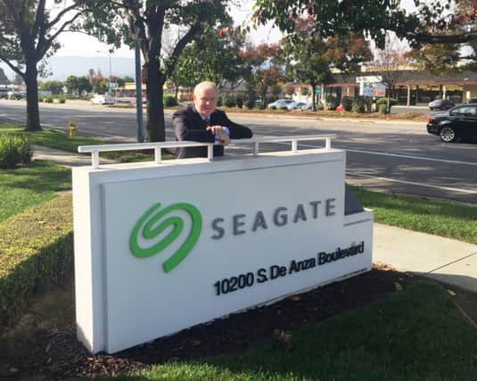 Martin McGuinness pictured outside Seagates headquarters in California.