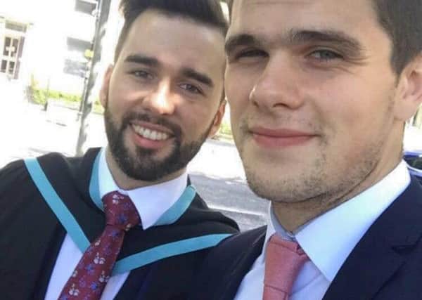 Martin King (left) pictured at his graduation with his brother, the late Kevin King.