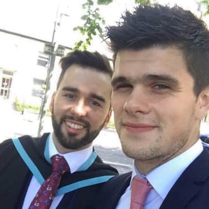 Martin King (left) pictured at his graduation with his brother, the late Kevin King.