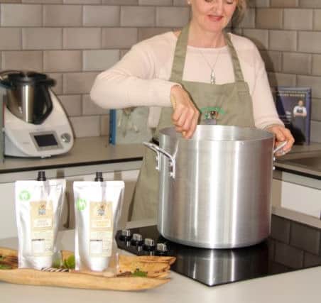 Carol Banahan of Carol's Stock Market, working in the Foodovation Centre at North West Regional College.