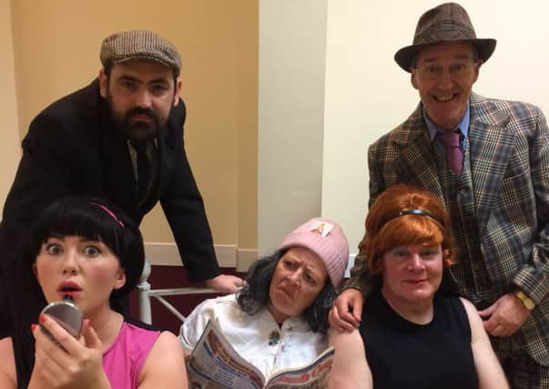 The cast of When the Bogside Spinster Met the Carndonagh Stud.