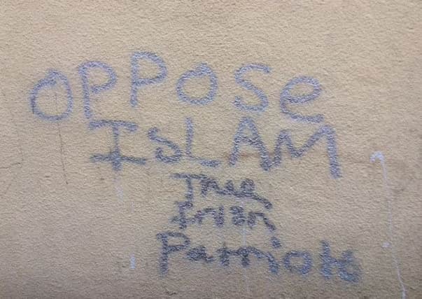 The anti-Islam slogan in Limewood Street.