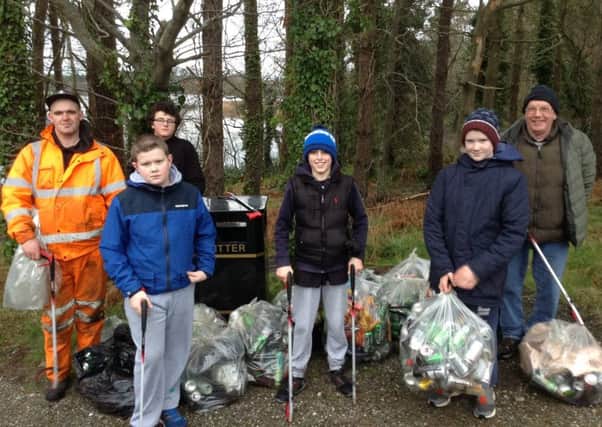 The Enagh Youth Forum has run numerous initiatives in the area. Pictured earlier this year are some of those who took part in a clean up around Enagh Lough organised by Enagh Youth Forum .