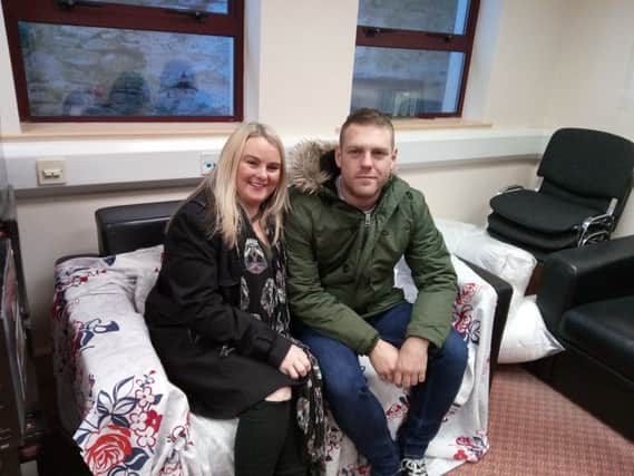 Patrick Bell from Creggan with Sandra Duffy, Manager First Housing Homelessness Service.