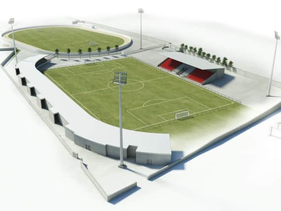 The plans released by Derry City and Strabane District Council illustrating the Brandywell Redevelopment,- Lonemoor Stand Phase 1.