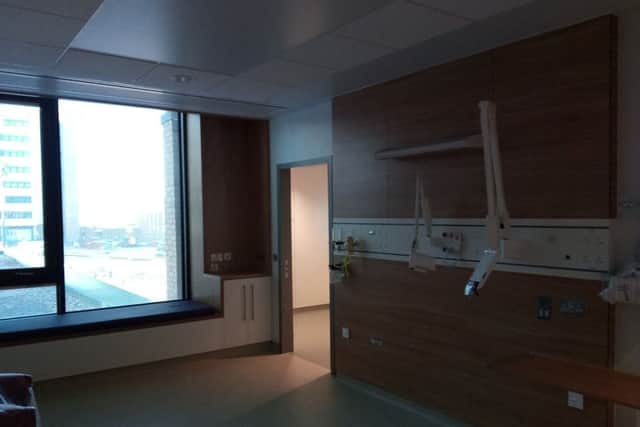One of the 27 single bedrooms for patients who will need to stay over at the North West Cancer Centre.