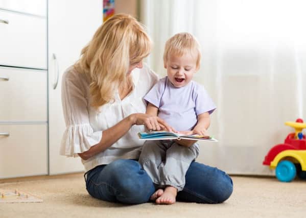 A child's first words are more likely to be something they can see.