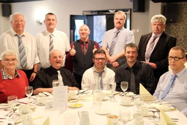 Pictured celebrating the 25th anniversary of the Western Trust Sow & Grow Group standing from left to right are: Sam Caldwell; Kenny Mullan; Thomas Moore; Joe Carey and Micheal McEldowney. Seated from left to right are: Robert Brown; Paddy Green; Aidan Deehan; Chris Gibson and Jimmy Sweeney.