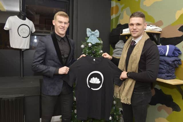 Republic of Ireland soccer star James McClean recently officially opened Jordan Allens new shop on Carlisle Road selling Jordans ThanksJosh range of leisure clothing. DER5116GS012