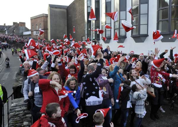 Thousands turned out for the Christmas Jumpers world record attempt on Sunday last. Photo: George Sweeney. DER5116GS008