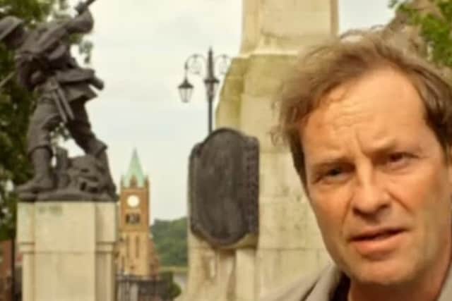 Ardal O'Hanlon pictured in the Diamond for Channel 4 television programme 'Ireland With Ardal O'Hanlon'. (Photo: Channel 4)