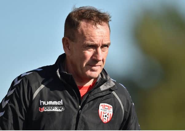 Kenny Shiels Derry City manager.