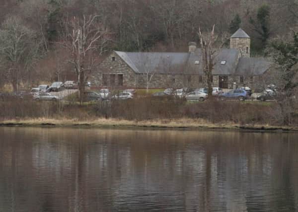 A view of The Colmcille Heritage Centre from across Gartan Lake , which is the venue for the Colmcille Winter School. Photo Brian McDaid.