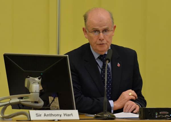 Sir Anthony Hart Chairman of the Historical Institutional Abuse Inquiry.
(Picture By : Arthur Allison Pacemaker)