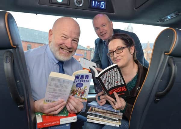 L-R Alan Young Translink, Mickie Harkin Action Mental Health, and Jenni Doherty Little Acorns Book Store/Guild Hall Press.
Photo by Aaron McCracken/Harrisons