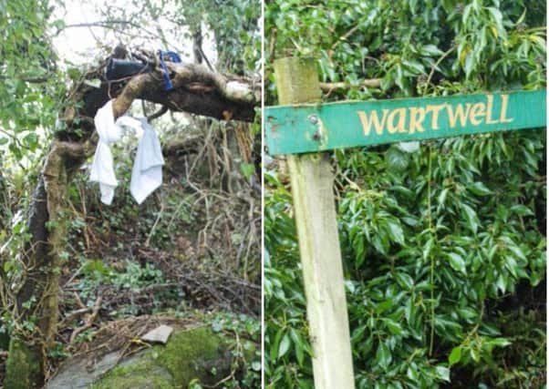 Rags have since been placed on the tree at the Wart Well in Dungiven.