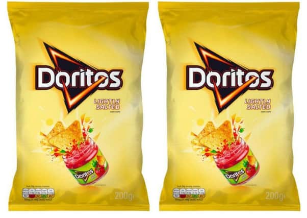 Some Doritos lightly salted crisps could be harmful to people with an intolerance or allergy to wheat/gluten or soya.