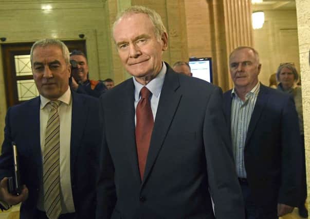 Sinn Fein's Martin McGuinness at Storming on Monday morning. 
(Pic Colm Lenaghan/Pacemaker)