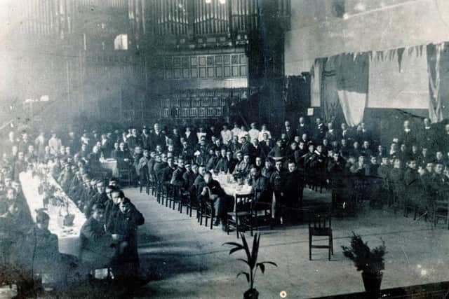 The survivors of the Laurentic gathered at the Guildhall.
