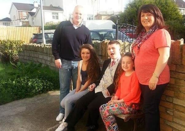 Tony Taylor with his Lorraine and, son Bliain and daughters Nicole and Ellie-Jo.