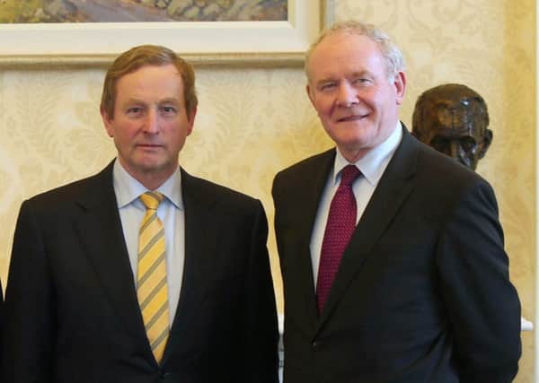 An Taoiseach Enda Kenny with Martin McGuinness in March 2015.