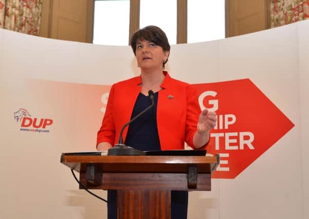 DUP leader and election candidate, Arlene Foster. Photo Colm Lenaghan/Pacemaker Press
