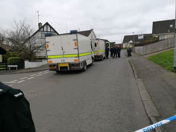 The scene of the security alert in Derry. Photo: Mark H. Durkan (SDLP)