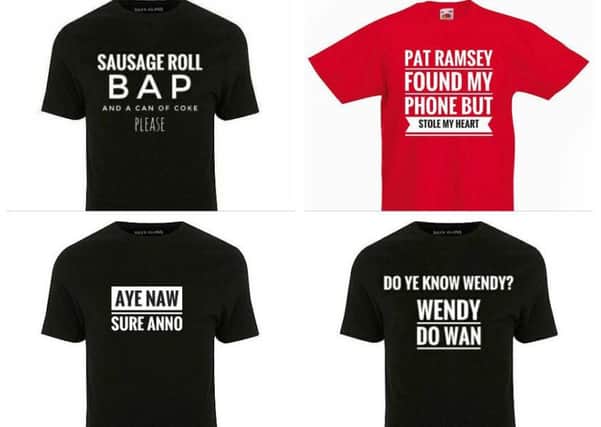 Some of the T-shirts created by Derry man, Ray Reynolds.