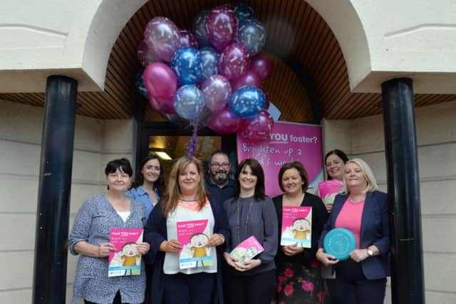 Pictured launching  a previous Western Trust Fostering Information event: l-r Lorna Rankin; Karen Fox; Colette Patton; Quintin OKane; Dympna Brogan; Christine Donaghy; Clare McCallion and Cecilia Kelly.