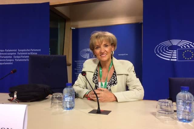 Martina Anderson, pictured at her desk in the European Parliament.