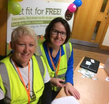 Limavady Parkrun volunteers Julie Brolly and Heather McLaughlin