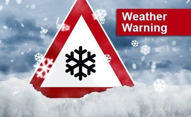 The Met Office issued the weather warning on Monday.