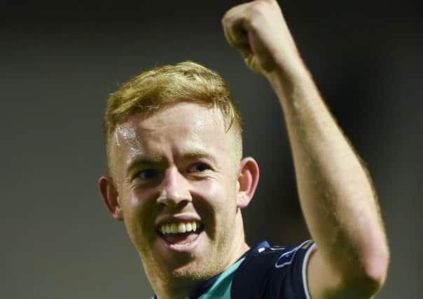 DEBUT . . . Nicky Low of Derry City celebrates following his side's victory during the SSE Airtricity League Premier Division match between Bohemians and Derry City at Dalymount Park.