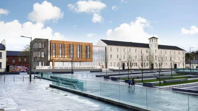 An artist's impression of what the Ebrington Hotel would look like in Ebrington Square.