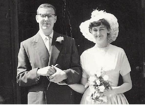 Helen Herron and Richard on their wedding day in 1961.