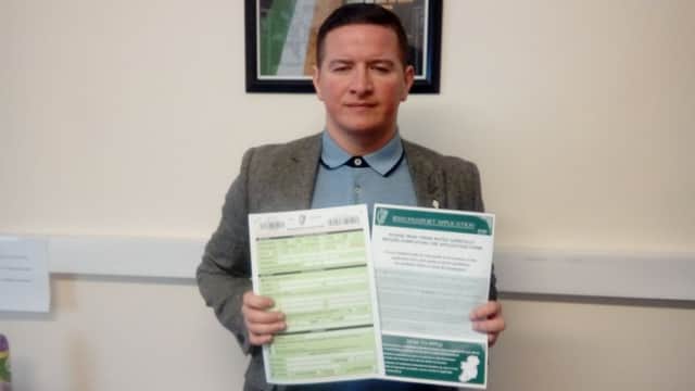 Sinn Fein Councillor Colly Kelly has raised concerns over the time frame for people receiving their passports.