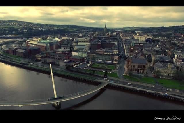 A still taken from Simon Dobbins' film about Derry.