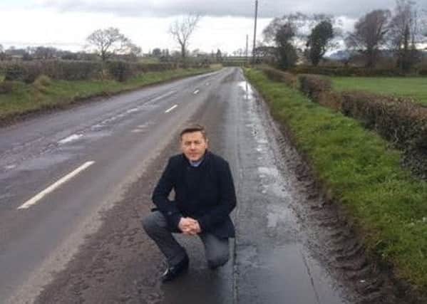DUP Colr. Alan Robinson has contacted officials about safety concerns due to the road surface.