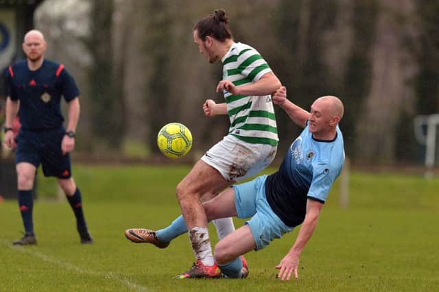 Institute striker Sammy Morrow scored his second goal for the club in Saturday's 1-1 draw with PSNI.