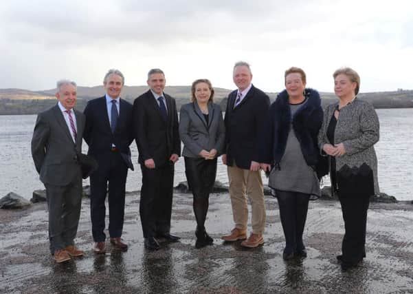 Â©/Lorcan Doherty Photography - 23rd February February 2017. 

Pictured at the International Fund for Ireland Board Meeting in County Donegal are Board Members: Billy Gamble, Paddy Harte, Dr Adrian Johnston (Chairman of the Fund), Dorothy Clarke, Allen McAdam, Siobhan Fitzpatrick and Hilary Singleton.


Photo Lorcan Doherty Photography