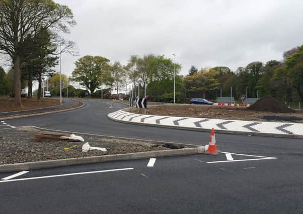 The new roundabout at the junction of Greystone Road and Broad Road, Limavady.