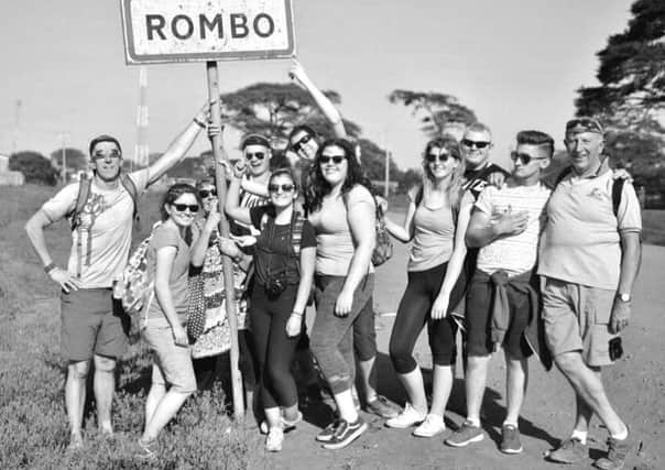 Limavady Interact Club members in Rombo.