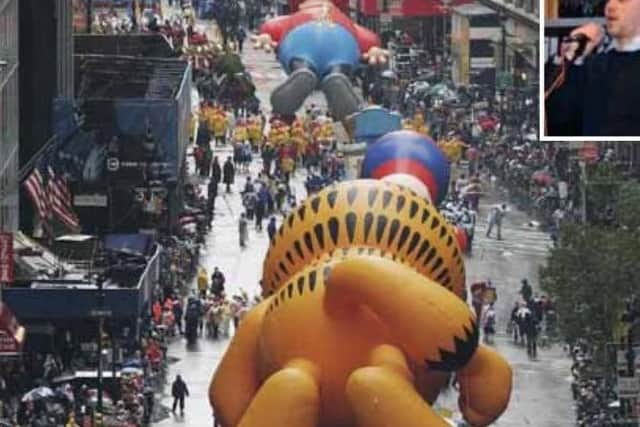 An FBI officer claimed he was pulled off ISIS duty on the week of Macys Thanskgiving Parade in New York to question Derry republican Joe Barr (inset).