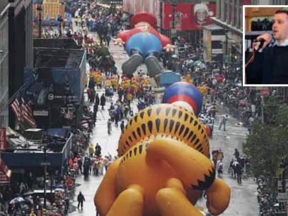 An FBI officer claimed he was pulled off ISIS duty on the week of Macys Thanskgiving Parade in New York to question Derry republican Joe Barr (inset).