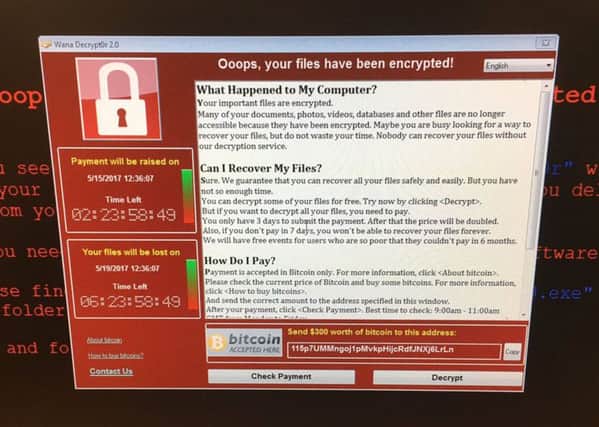 A computer at Greater Preston CCG as the NHS is investigating "an issue with IT" amid reports of a cyber attack on its systems.  Photo credit: @fendifille/Twitter/PA Wire