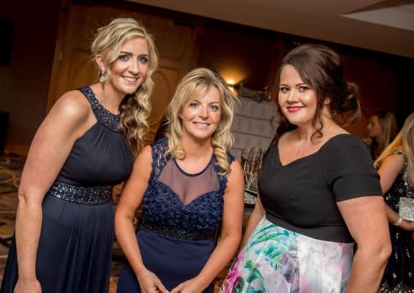 Clare McLaughlin, Nicola Curry and Catherine O'Donnell pictured at the North West business Awards at the Everglades Hotel.