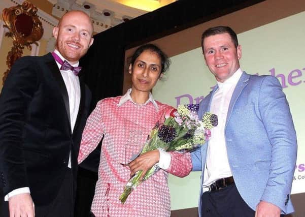 Dr Nina Mukherji, Gastroenterologist, Altnagelvin Hospital receives her award on the night.